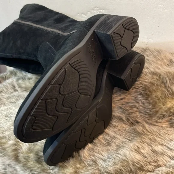 BOC- NEW Suede Knee Boots Double zipper Round toe Double Stitched-8M-#0100 - Picture 9 of 15